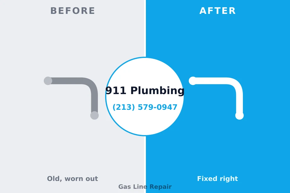 Before and after: plumbing repair Sunset Hills, MO